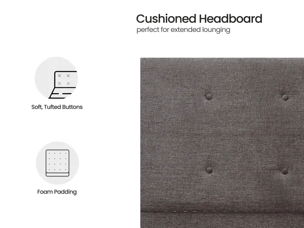 Soho Upholstered Single Bed with 4 Inches Mattress